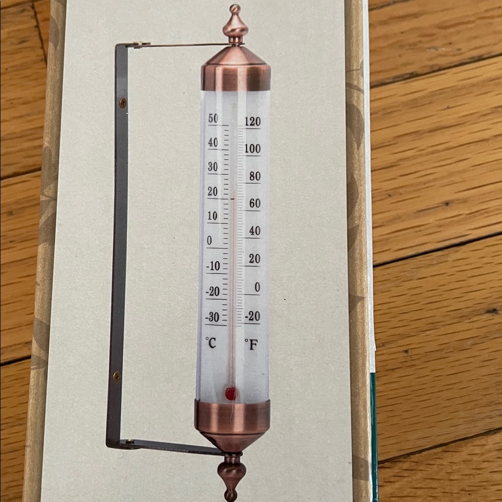 GARDENLINE Outdoor Thermometer - Bronze and White